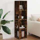 vidaXL Kotna omarica dimljeni hrast 33x33x132 cm inženirski les | Shoptok.si