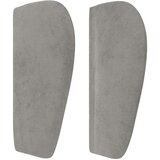  Uzglavlje s ušima svjetlosivo 147x23x78/88 cm baršunasto | shoptok.hr