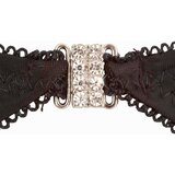 Abierta Fina - bleščeči kamen - komplet spodnjega perila (črna) - 80C/M | Shoptok.si