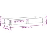  Okvir za palete crni 150 x 50 cm od masivne borovine | shoptok.hr