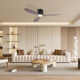  ZEVENTI - LED plafonski ventilator VENTORA LED/24W/230V Wi-Fi Tuya crna/orah +daljinski upravljač | Eponuda.com