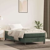 Box spring postelja z vzmetnico temno zelena 90x200 cm žamet, (20726109) Cene