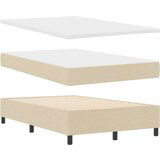 Box Spring krevet s madracem krem 120x200 cm tkanina | shoptok.hr