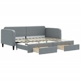  Dnevni krevet na razvlačenje svjetlosivi 90 x 200 cm od tkanine | shoptok.hr