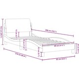  Okvir za krevet Dover crni 80 x 200 cm od umjetne kože | shoptok.hr