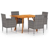  5-dijelni vrtni blagovaonski set antracit | shoptok.hr