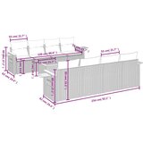  9-dijelni set vrtnih sofa od poliratana s jastucima crni | shoptok.hr