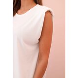 Kesi Włoski Women's set made of viscose with no sleeves and straight trousers ecru | Shoptok.si