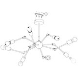 Eglo 49037 - visilica na šipci exmoor 8xE27/60W/230V | Eponuda.com