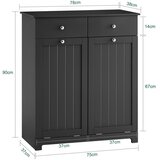 SoBuy kopalni&amp;scaron;ka omarica s stojalom, 2 predaloma in 2 vrečkama, črna, 78x38x90 cm, BZR33-II-SCH, (5000053641) Slike