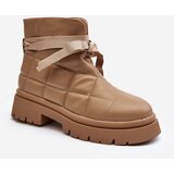 Big Star Women's knotted and laced knotted ankle boots Khaki Bizzanti Cene