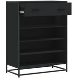  Ormarić za cipele crni 75x38x97,5 cm Konstruirano drvo i metal Crna | shoptok.hr