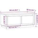  Stolić za kavu crni 102x50x44 cm od konstruiranog drva | shoptok.hr