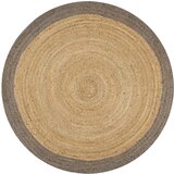 vidaXL Preproga iz jute s sivim robom ročno izdelana 90 cm, (20668886) | Shoptok.si