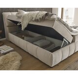 MID.YOU POSTELJA Z VZMETNICO 160 cm x 200 cm , tekstil, leseni material bež | Shoptok.si
