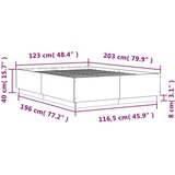  Okvir kreveta boja hrasta 120x200 cm od konstruiranog drva | shoptok.hr
