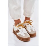 Boto Womens Platform Sneakers With Double Lacing Leopard Print White Niteria | Shoptok.si