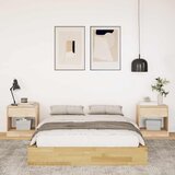  Okvir kreveta bez madraca 120x200 cm puno drvo hrast | Eponuda.ba