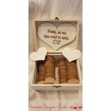  Lesena škatla s srčki 60 kom LESŠKA 02 | Shoptok.si