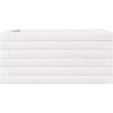  Vrtno cvetlično korito belo 50x50x23 cm trdna borovina | Shoptok.si
