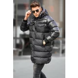 Madmext Black Pocket Detailed Hooded Puffy Coat 5742