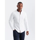 Ombre Men's SLIM FIT shirt in decorative fabric - blue | shoptok.hr