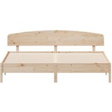  Okvir kreveta s uzglavljem 200 x 200 cm od masivne borovine | shoptok.hr