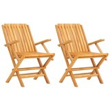 Maison Chic Zložljivi Vrtni Stoli - Stol za vrti 2 kosa 61x67x90 cm trdna tikovina JS2665, (21876530) | Shoptok.si