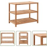 The Living Store Kopalniška polica iz trdne orehovine 65x40x55 cm - Polica Za Shranjevanje, (21743974) | Shoptok.si
