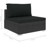 12-dijelna vrtna garnitura od poliratana s jastucima crna | shoptok.hr