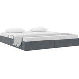 Krevet s od storage s pohranom Tamnosiva 193 x 203 cm Baršun | shoptok.hr