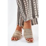 Boto Ladies Slip-ons With Braiding On Heel Golden Ciariloria | Shoptok.si