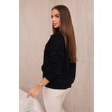 Kesi Insulated cotton sweatshirt with decorative bows black | shoptok.hr