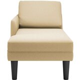  Chaise Lounge z blazino Svetlo zelena siva Corduroy tkanina | Shoptok.si