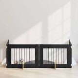  Vrata za pse s postoljem 4 pcs Crni hrast 80 x 60 cm | shoptok.hr
