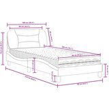  Krevet s madracem krem 90 x 200 cm od tkanine | shoptok.hr