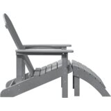  Adirondack stolice s podnožjima 2 kom svjetlosiva HDPE | shoptok.hr