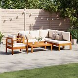 vidaXL 5-dijelna set vrtnih sofa od masivnog drva bagrema s jastucima | shoptok.hr