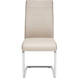 CARRYHOME nihajni stol, kovina, tekstil krem barve, temno rjava | Shoptok.si