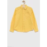 Guess Otroška bombažna srajca rumena barva