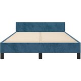  Posteljni okvir z vzglavjem temno moder 120x200 cm žamet, (20905847) | Shoptok.si