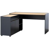 MID.YOU KOTNA PISALNA MIZA leseni material črna, barve hrasta | Shoptok.si