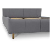 Scandic Siva oblazinjena zakonska postelja s prostorom za shranjevanje z letvenim dnom 160x200 cm Zee – | Shoptok.si