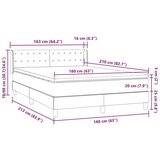  Krevet s oprugama i madracem tamnosivi 160x210 cm baršunasti | shoptok.hr