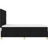 Box spring krevet s madracem Crna 140 x 190 cm tkanina - Crna 140 x 190 cm S gumbima | shoptok.hr