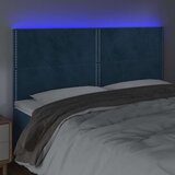  Posteljno vzglavje temno modro 160x5x118/128 cm žamet, (20933305) | Shoptok.si