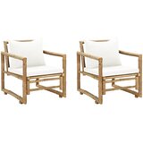 Maison Chic Vrtni stoli - Stol za vrt 2 kosa z blazinami in vzglavniki bambus JS1389, (21877727) | Shoptok.si