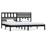 The Living Store Posteljni okvir črn iz borovine 200x200 cm - Posteljni Okvir, (21528018) | Shoptok.si