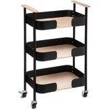 Five kolica kuhinjska blackwood 3 police 45.5x28.5x75cm metal crna