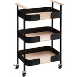 5five Polica sa točkovima Blackwood, 45,5x28,5x75cm, Crna Cijene